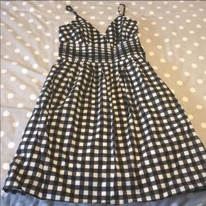 Banana Republic plaid spaghetti strap dress